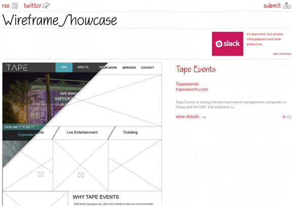 Wireframe Showcase